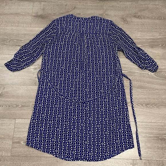 41 Hawthorn Shirt Dress 3/4 Sleeve Roll Tab Button Front M - Picture 16 of 16